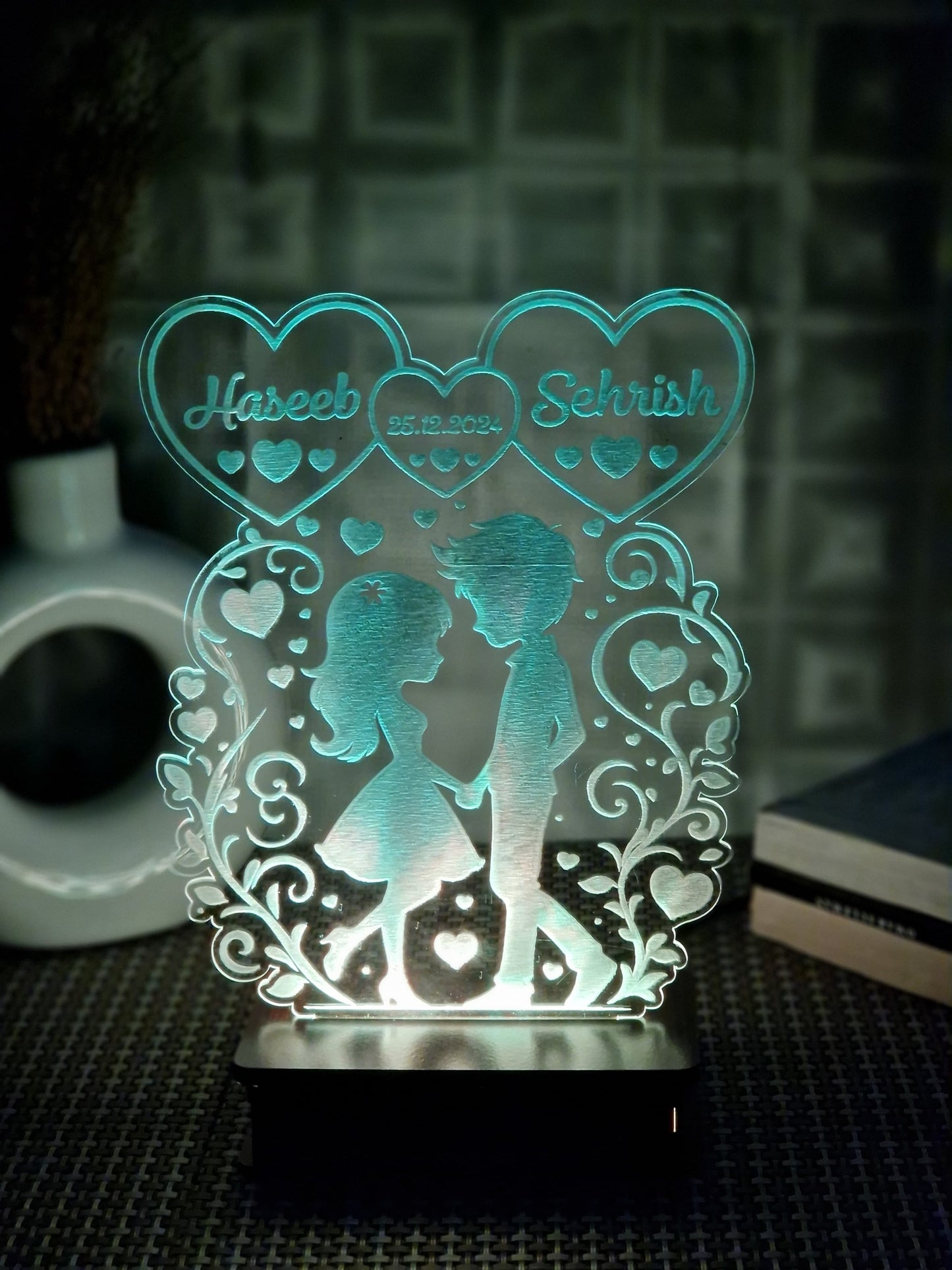 Young Couple Customised Illusion Lamp