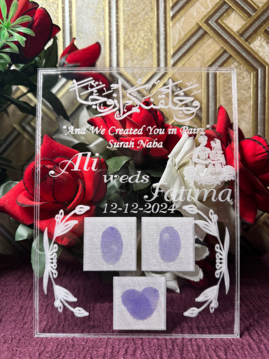 Special Nikkah Thumb Board Customized